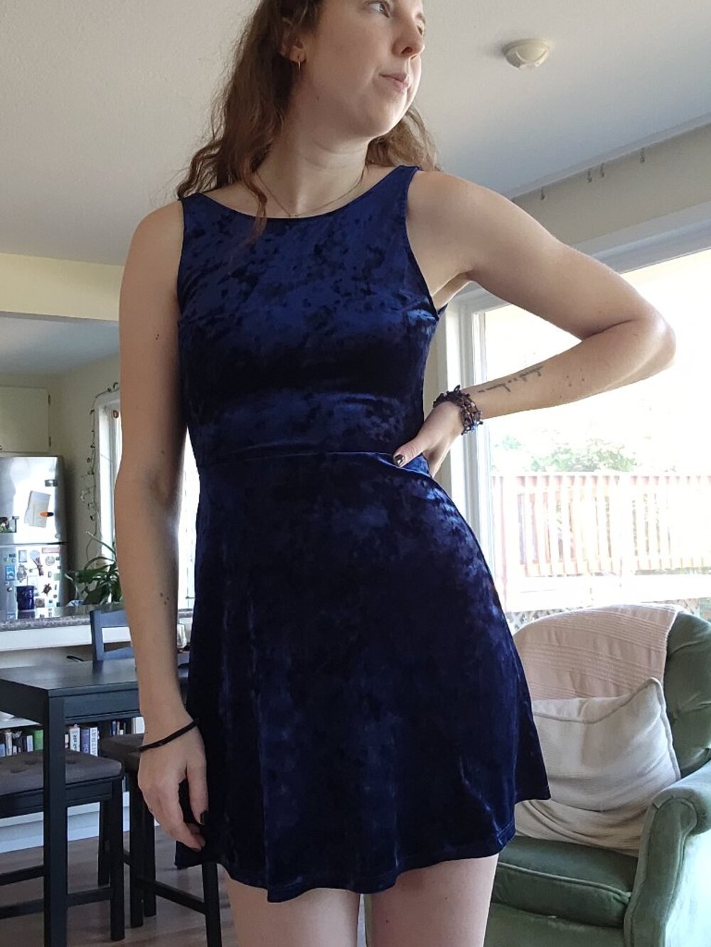 Cute Little Velvet Mini Dress